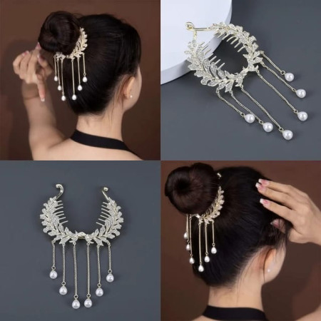 Pearl Tassel Hair Clip